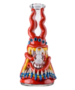 12 Inch Halloween Eyeball Monster Beaker Bong Themed Big Glass Water Pipe W/ Ice Catcher