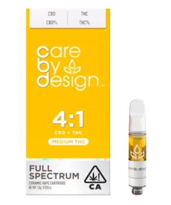 4:1 Vape Cartridge, 1 gram Care By Design Vape Cartridge