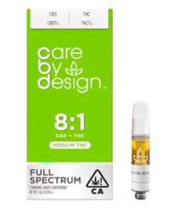 8:1 Vape Cartridge, 1 gram Care By Design Vape Cartridge