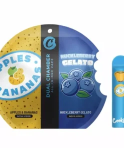 Cookies Dual Chamber Disposable (3 in 1) - Apples & Bananas (SH) + Huckleberry Gelato (IH)