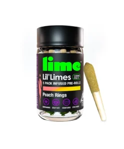 Diamond & Hash Infused Lil’ Limes (.6g x 5 Mini Pre Rolls) | Peach Ringz